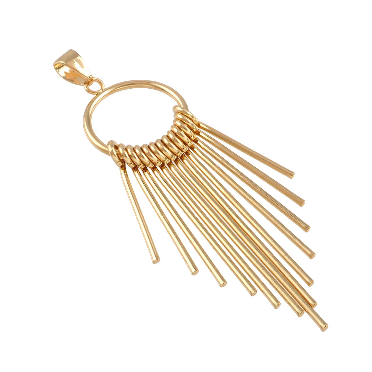 Gold Metal Tassel Pendant by Bead Landing&#x2122;